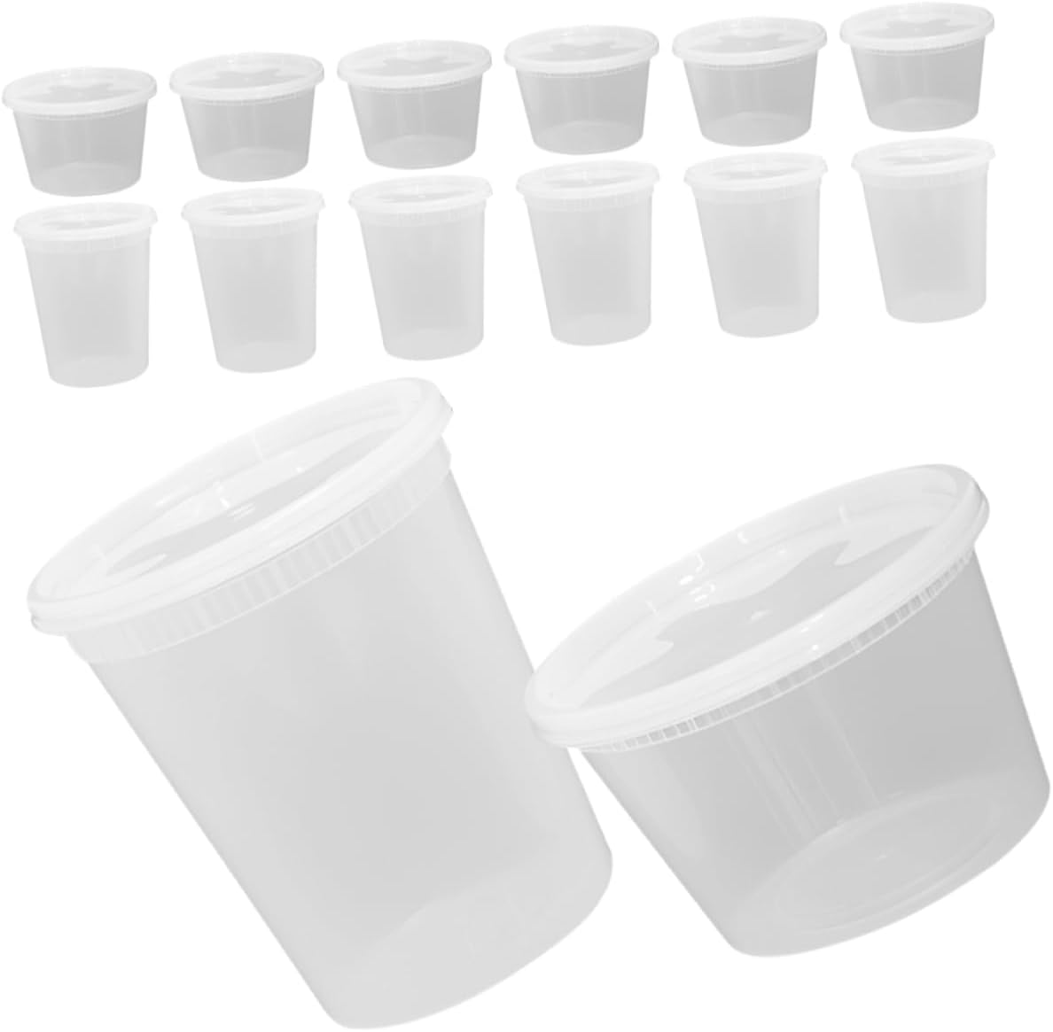 50pcs Disposable Soup Bowls Lid Takeout Food Cups for Hot Soup Porridge and Beverages for Home Parties and Buffets
