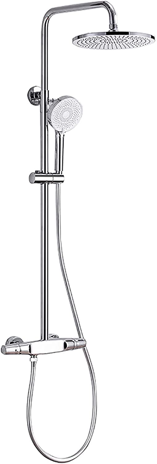QUSYZD Shower System Wall Mounted Shower Faucet Set with 10"" Shower Head Shower Hose Shower Set Bathroom with Waterfall Bath Filler and Hand Shower Rain Mixer Shower Combo,