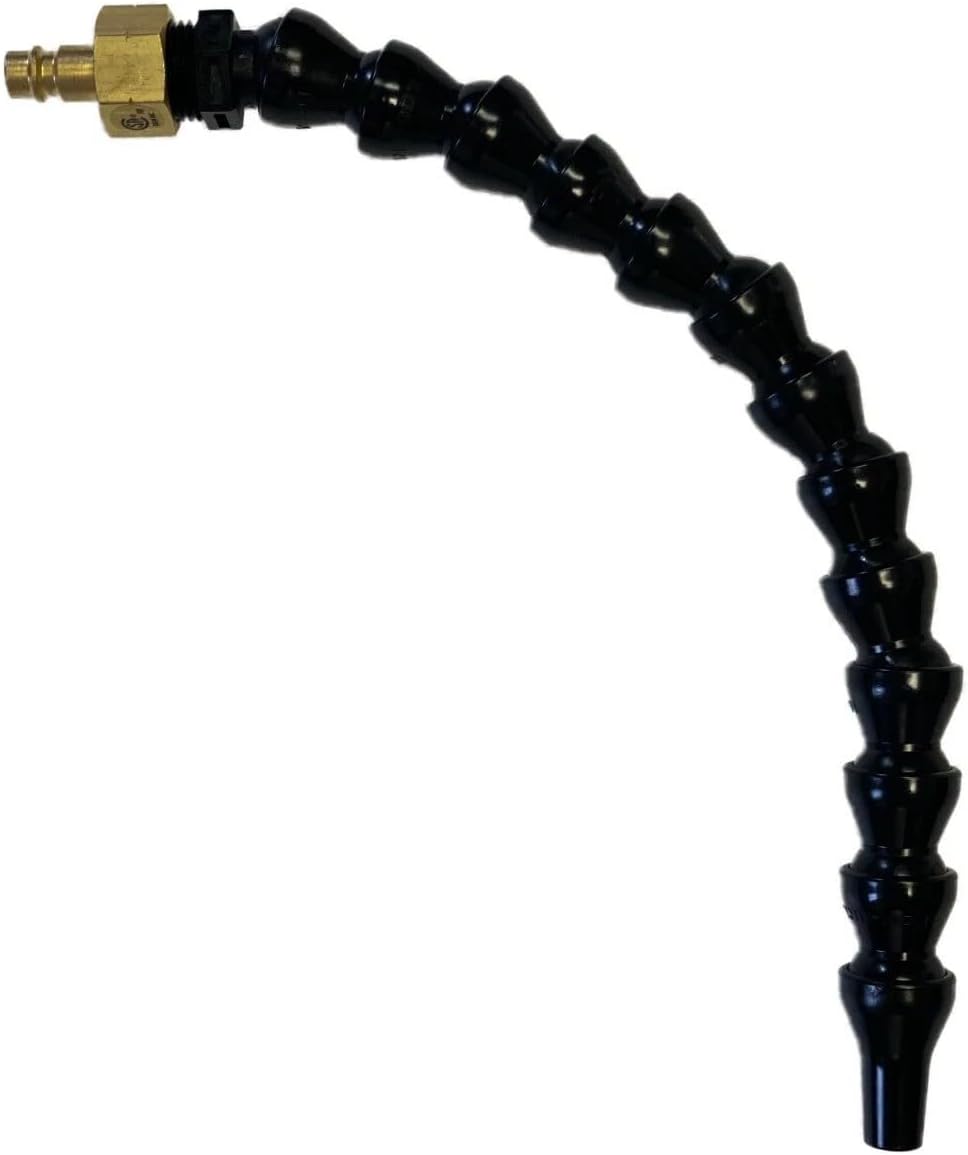 ProCamp RV 12″ Flex Spout for Spray Away Exterior Spray Port Faucet – Black Flexible Hose with Brass Quick Connect