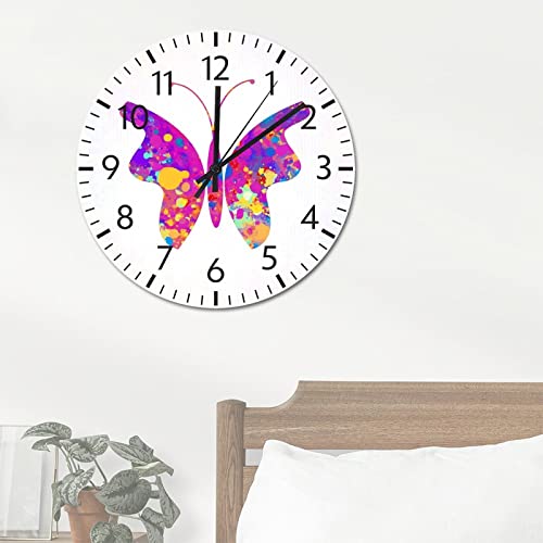 Horloge murale sans cadre en PVC résistant et silencieuse pour école
