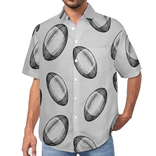 Chemise de plage décontractée à manches courtes avec motifs sportifs rétro