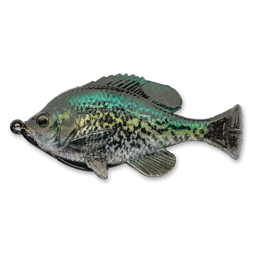 Savage Gear Pulse Tail Bluegill Line Thru Fishing Bait 1 1/4 oz Crappie Realistic Contours Colors & Movement Durable Construction Thru Line Design 100% Weedless