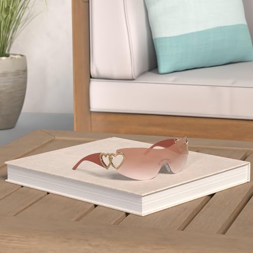 Pro Acme Wrap Around Rimless Sunglasses Women Men, Oversized Fashion Futuristic Sun Glasses Cool Shade 2000S Trendy2