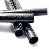 Outer Diameter 7mm-56mm Carbon Fiber Tubes Glossy Surface 3K Woven High-Strength Lightweight for Industry/Drones/Robotics/Quadcopter(28x24x1000mm)