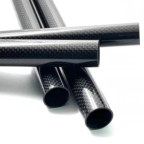 Outer Diameter 7mm-56mm Carbon Fiber Tubes Glossy Surface 3K Woven High-Strength Lightweight for Industry/Drones/Robotics/Quadcopter(28x24x1000mm)