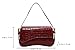 Women's Small Shoulder Bag Clutch Y2KPurse Handbag PU Leather Tote Bag with 2 Removable Straps and Zipper Closure Crossbody Bags (Crocodile red)