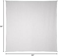 Vista 2 de Sunshine Joy Tapiz blanco liso 100% algodón 58x90 pulgadas