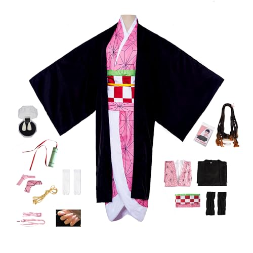 WPYY Japanischer Anime Demon Slayer Kamado Nezuko Cosplay Weiblicher Kimono...