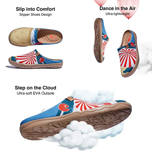 Image of UIN Slipper Woman Travel Art Painted Shoes Wide Toe Casual Home Slip On Mules Malaga