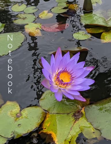 Notebook: Nature Water Lilly Japan Botanical Photography Composition Notebook, 100 pages: Flower Notebook