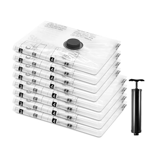 8 Pack Vacuum Storage Bags, Compression Packing Seal Space Saver