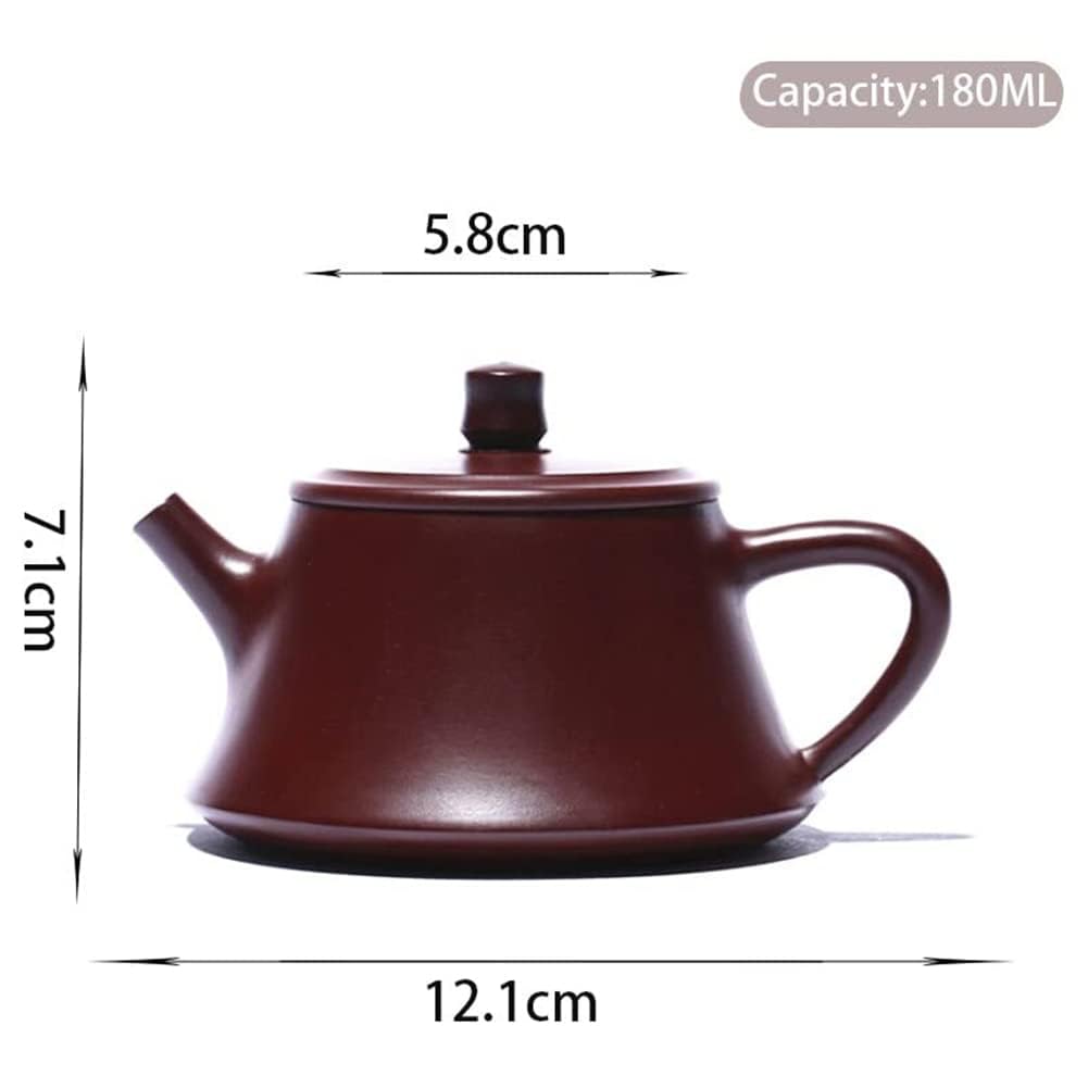 Set da tè Kungfu in Ceramica, teiere Viola da 180 ml, teiera con Cucchiaio Alto in Pietra, bollitore Beauty, teiere in Minerale Grezzo, Adatte per Picnic e Viaggi