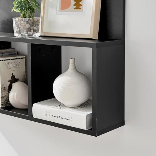 Image of Wall Mount Floating Shelves for Books Shelf, Antiques, Organizer, Storage - DIY - MDF (Hang Base Shelf - Brown)