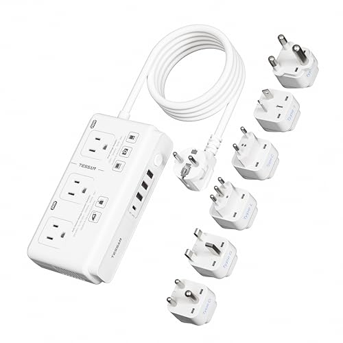 Image of TESSAN Voltage Converter US to Europe 220 to 110, Universal Travel Adapter