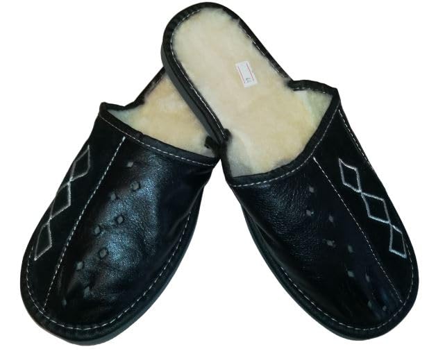Chaussons homme en cuir authentique JANITIS le confort fait main