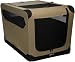 AmazonBasics Portable Folding Soft Dog Travel Crate Kennel - 24 x 24 x 36 Inches, Tan