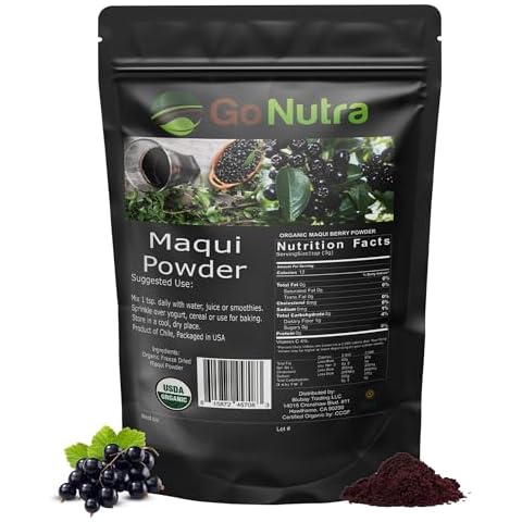 Go Nutra Maqui Berry Powder Freeze-Dried Organic 1lb Superfood from Chile Antioxidants Polyphenols 150 Servings Cover