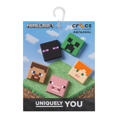 Image of Crocs Jibbitz 5-Pack Minecraft Shoe Charms, Jibbitz Charms