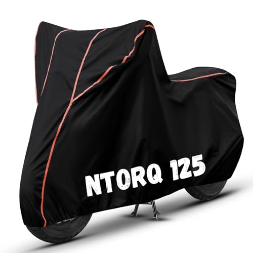 Image of Bike Cover for Ntorq 125 100% Waterproof, Dustproof & Scratch Resistant| Fully Bottom Elastic UV Resistant Heavy Duty Body Cover | All Weather Outdoor Use