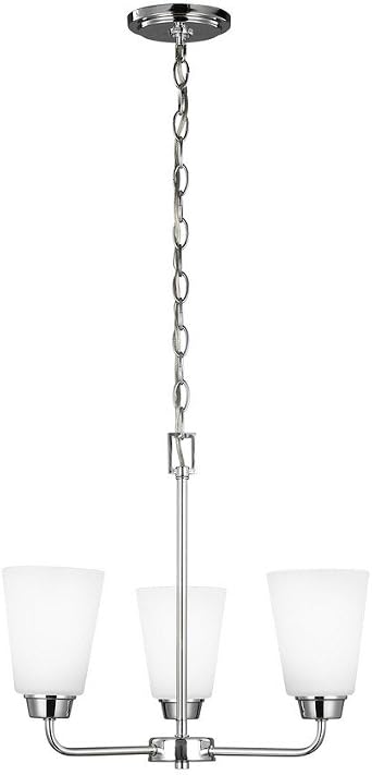 Generation Lighting 3115203EN3-05 Kerrville Three - Light Chandelier Hanging Modern Fixture, Chrome