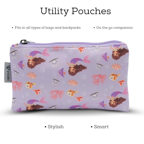 Image of VISMIINTREND Mermaid Print Flat Organizer Pouch - Ideal for Kids and Adults