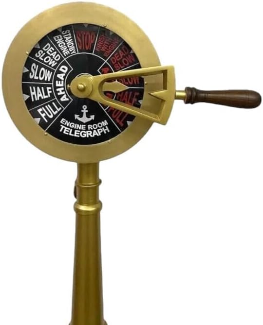 37 Inches Nautical Golden Brass Finish Ship Engine Telegraph/Antique Marine Telegraph for Home and Office Decor.