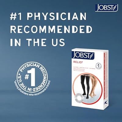 JOBST Relief 20-30mmHg Compression Stockings Knee High, Open Toe, Beige, Small