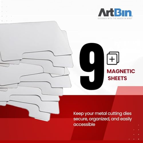 Image of ArtBin 6979AA Magnetic Die Sheet Set 9-Pack, Die Organizers, Magnetic Organizer Sheets, 3 Sheets [2-Pack], White