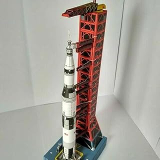 USS Saturn V Rocket and Launch Pad DIY Handcraft PAPER MODEL KIT Toy Kids Gifts