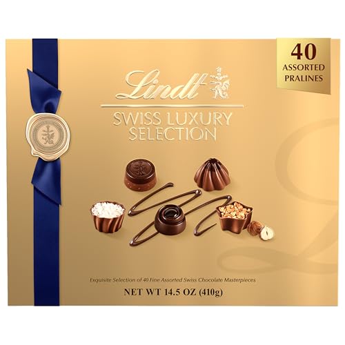 Lindt Swiss Luxury Selection Assorted Chocolates, Chocolate Candy Gift Box, 14.5 oz Gift Box