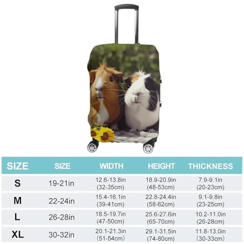 Guinea Pigs Funny Luggage Cover, Washable Elastic Suitcase Cover Protector Fit 18-32 Inch Luggage2