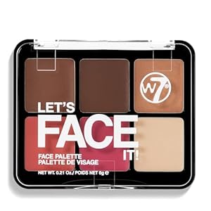 W7 Let’s Face It Cream Face Palette – Light Soft Glow – 6-Pan Bronzer, Blush & Highlight Palette – Creamy, Blendable Face Makeup