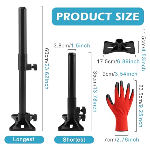 Undermount Sink Brackets, Undermount Sink Mounting Brackets, Stainless Steel Adjustable Kitchen Sinks Undermount Legs Installation with Waterproof Gloves, 13.78-23.62inch