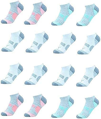 PUMA Womens No Show Low Cut Moisture Control Sport Socks (Shoe Size 5-9.5) - Multi Grey - 8 Pack - Image 3