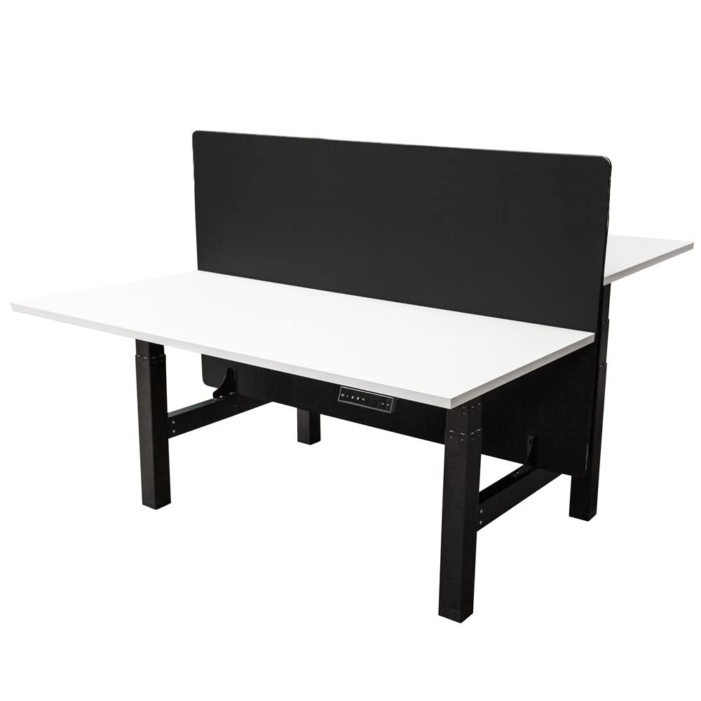 Vivol Podwójne biurko Duo 2 x 2 silnik – elektryczna regulacja wysokości – 180 x 80 cm – czarny/biały – profesjonalne podwójne miejsce pracy