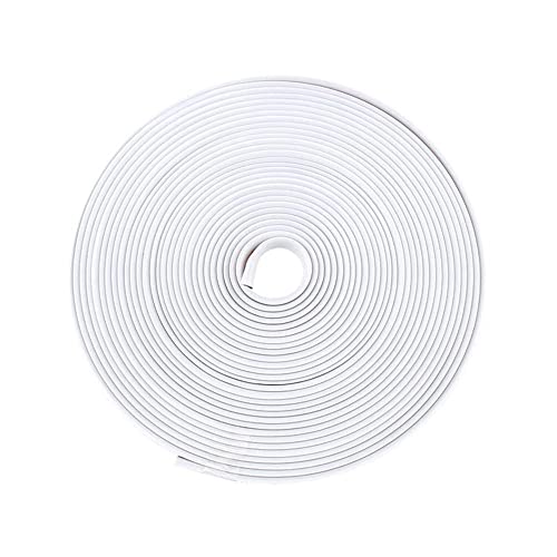 AUTO MT 8M Car Universal Alloy Wheel Rim Ring Tyre Guard Edge Protector Beading Alloy Wheel Edge Ring Rim Protectors Tyres Tire Guard Rubber Moulding Sticker (8M Alloy Wheel Rim Guard White)