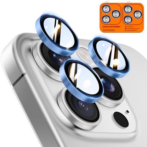 TOCOL für iPhone 14 Pro Max / 14 Pro Kameraschutz, 2 Sets, Himmelblau | Einfache Montage, Ultra HD Camera Cover, 9H Stoßfest Kratzfest, Hüllenkompatibel, Kameraschutz für iPhone 14