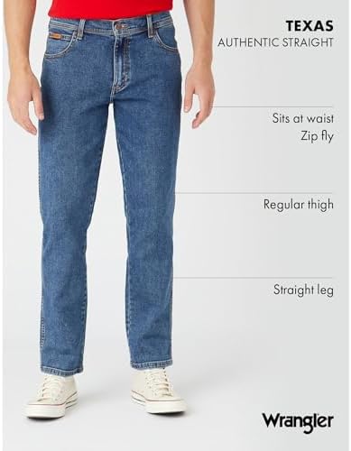 Men's Wrangler Texas Stretch Straight Leg Jeans - Ultimate Comfort - Image 4