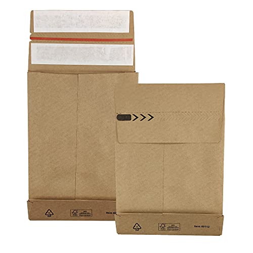 Netuno 25 braune Faltenversandtaschen aus Kraftpapier DIN B4 25 x...
