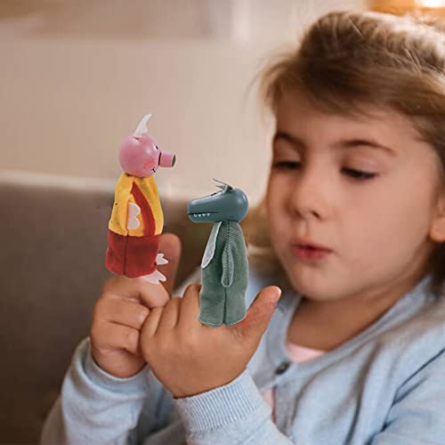4Pcs Three Little Pigs Finger Puppets - Mini Animal Puppets For Kids Storytelling And Playtime Puppet Theater Plush Cartoon Finger Puppet For Toddlers #TOP3