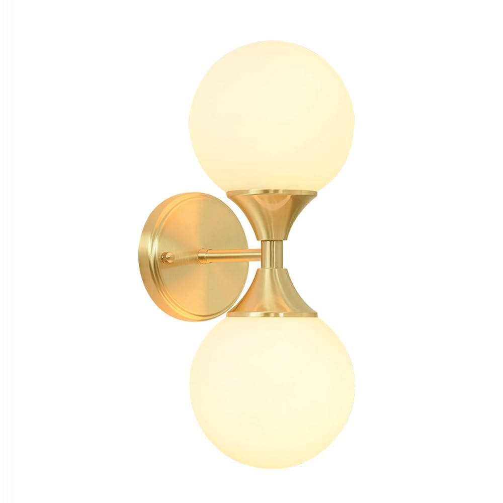 ASerZenith Led Wall Sconce, Copper Wall Lamp Gold Bedroom For Living Room Porch Hallway(C)