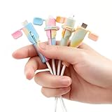 4PCS (2 Sets) Charger Cable Protector - Silicone Non-Slip Cord Saver Compatible with Lightning & USB-C Type-C Cables, 2-in-1 Dustproof Organizer and Protection, Multicolor Wire Protector for Home