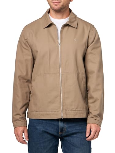 Image of Volcom Men's Palm Drive Faux Sherpa Lined Jacket - Utility Workwear