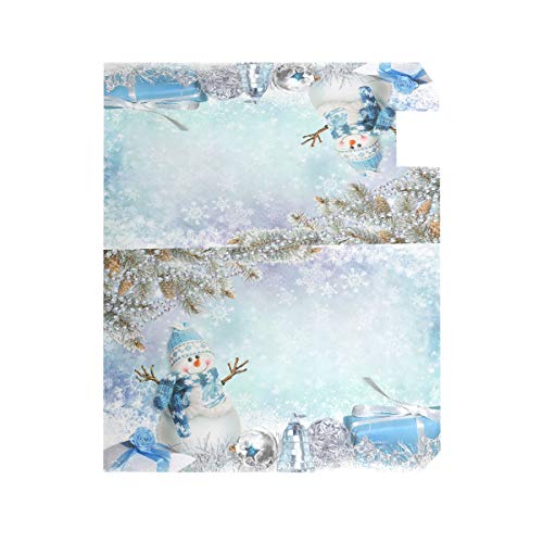 Naanle Christmas Holiday Magnetic Mailbox Cover, Snowman Winter Snowflake Mailbox Wrap Home Decorative For Large Size 25.5”(L) X 20.8”(W) #TOP2