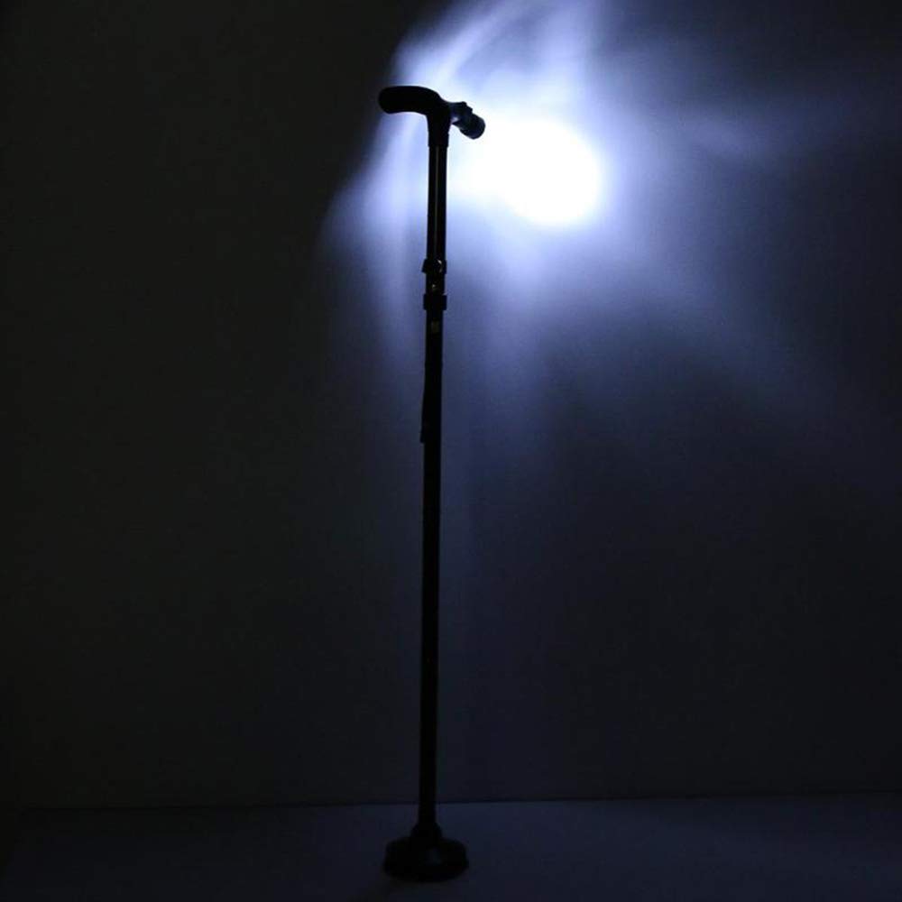 GSP Bastone da Passeggio in Alluminio a Luce LED per Manico a T più Antico Bastoncini da Trekking telescopici Pieghevoli Escursionismo Outdoor Bastoncini da Passeggio