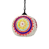  Turc Marocain Mosaïque Plug in Swag Suspension Luminaire Branché Lustre Tiffany pour Couloir Allée Porche Escalier Placard,6 Comfortable Anniversary
