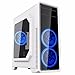 GameMax G563 Black Case ATX Middle Tower per PC Desktop da Gaming 0.5MM SPCC 3*USB3.0/2.0 con 3 Ventole 15 LED Halo Blu Pannello Laterale Half Plexiglass (LxAxP: 190x440x435 mm)
