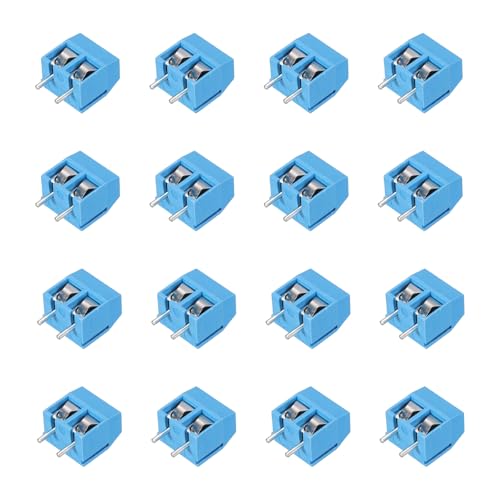 Bornier à vis 2 broches pour circuit imprimé pas 5mm 300V 16A