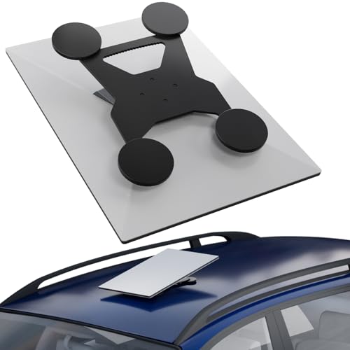 CYBERSTATION Starlink Gen 3 Magnetic Mount, 440LBS Suction Force Starlinks Standard Mount for Starlink Gen 3, Lockable 8° Windproof Tilt, Drill-Free Flat Mounts for Car/RV/Roof/Boat, Aluminum Alloy