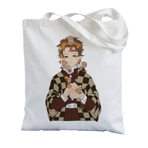 Bolsa de lona de anime Kimetsu No Yaiba, Kochou Shinobu/Kamado Ta...